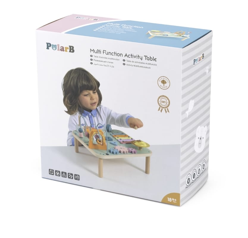 PolarB Tavolo Attività Montessori in Legno – Multiattività Educativa