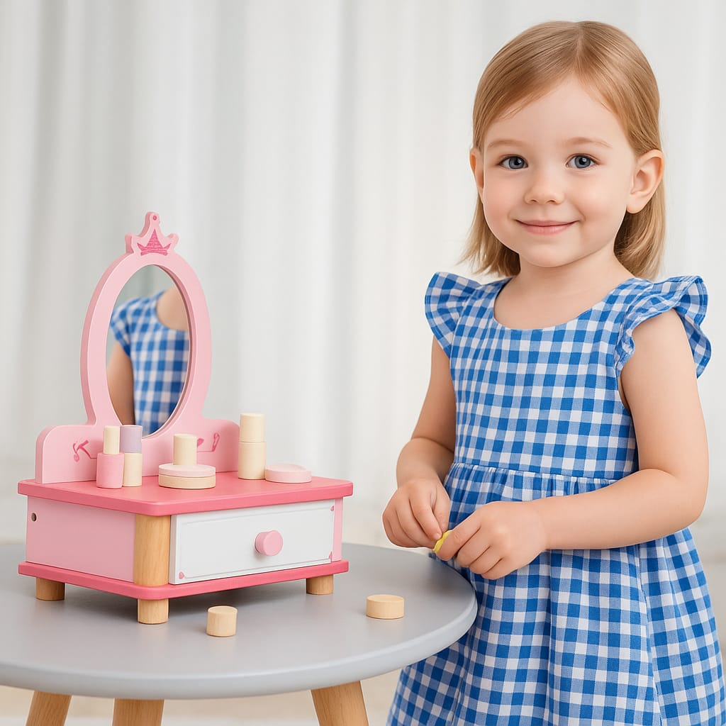 Set Trucco in Legno – Gioco Educativo Principesse Montessori