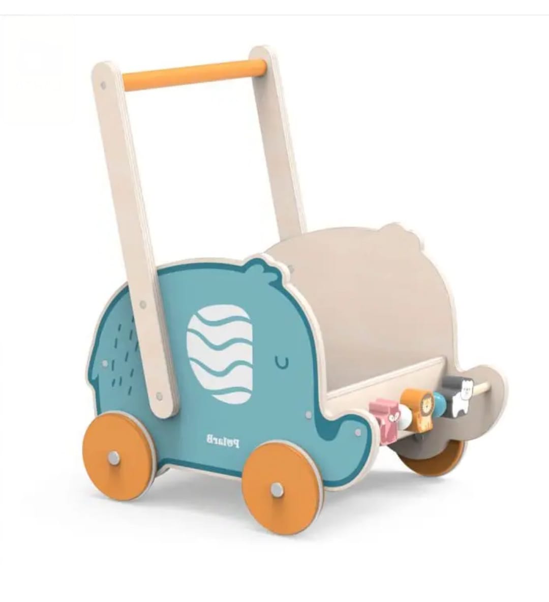 Carrellino Primi Passi Elefantino PolarB – Gioco Educativo in Legno