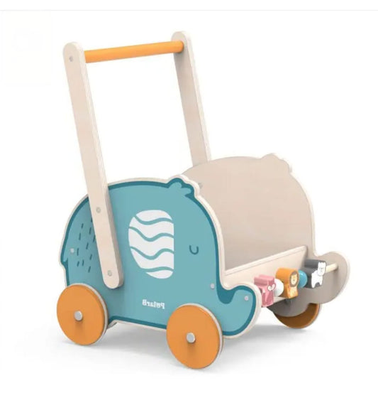 Carrellino Primi Passi Elefantino PolarB – Gioco Educativo in Legno