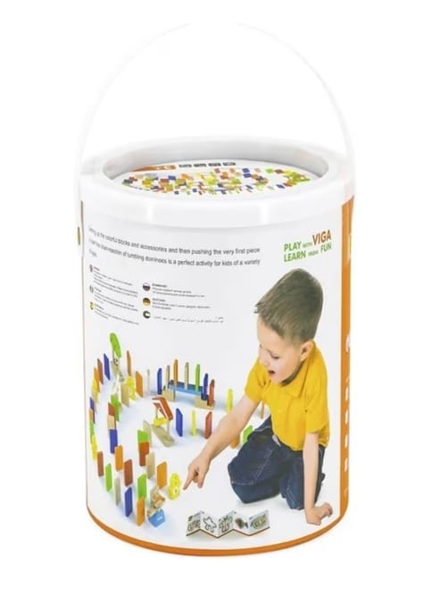 VIGA Domino Educativo in Legno – 116 Pezzi Montessori