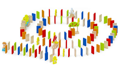 VIGA Domino Educativo in Legno – 116 Pezzi Montessori