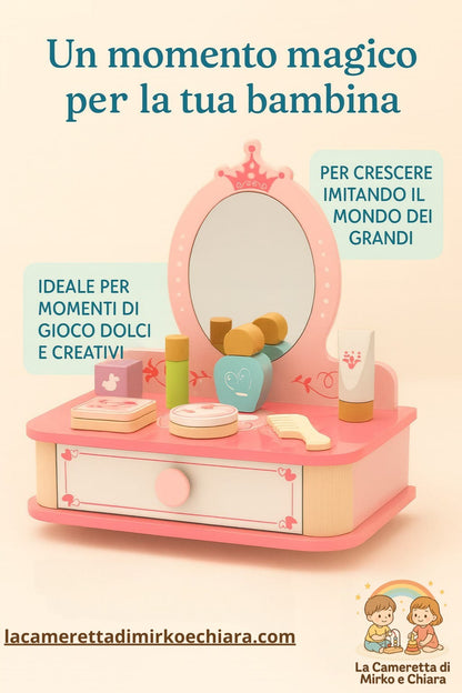 Set Trucco in Legno – Gioco Educativo Principesse Montessori
